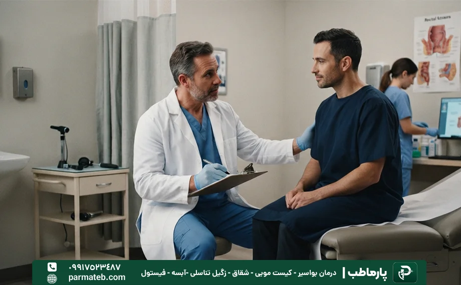 مراجعه به پزشک برای بواسیر خارجی.webp