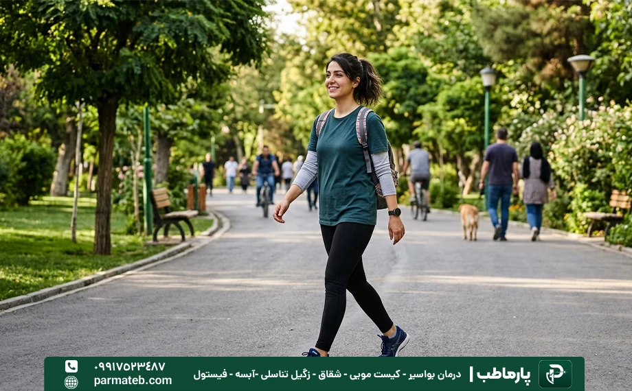 پیاده روی برای درمان بواسیر خونی مفید است