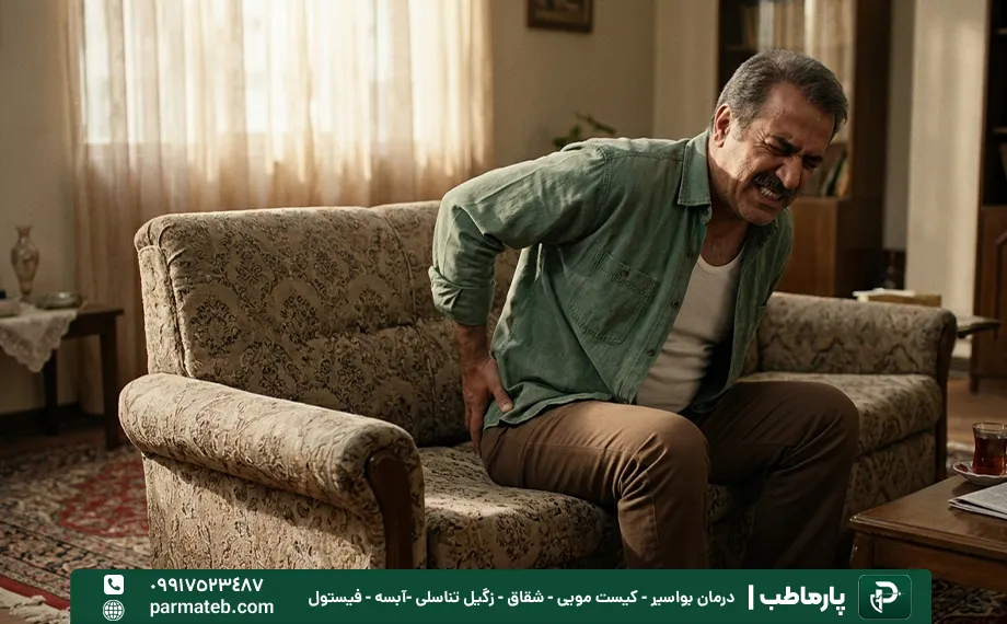 احساس درد از علائم عود بواسیر
