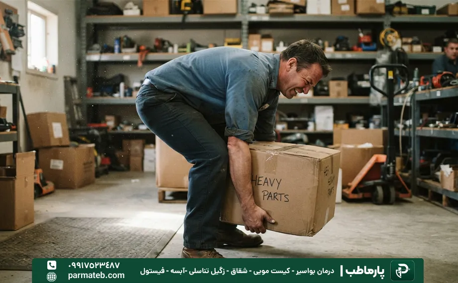 بلند کردن اجسام سنگین از دشمنان بواسیر است