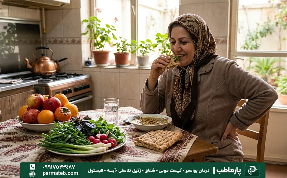 تغذیه مناسب بعد از عمل لیزر آبسه مقعدی