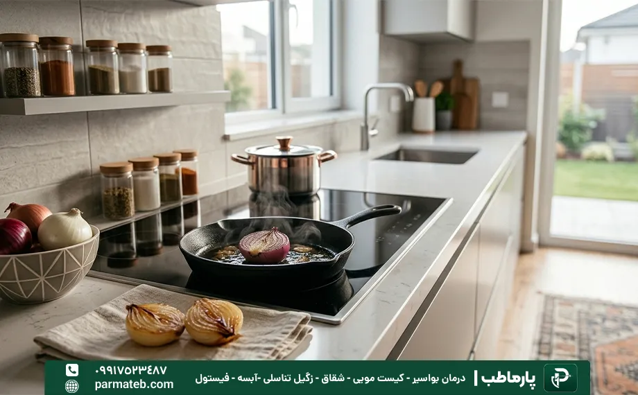 درمان خانگی آبسه مقعدی با پیاز