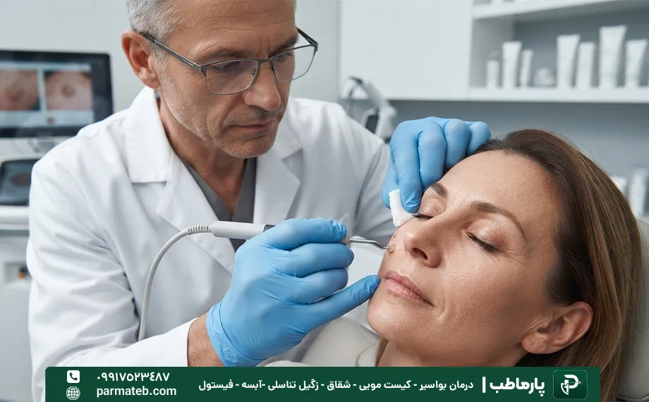 مراجعه به پزشک برای زگیل صورت